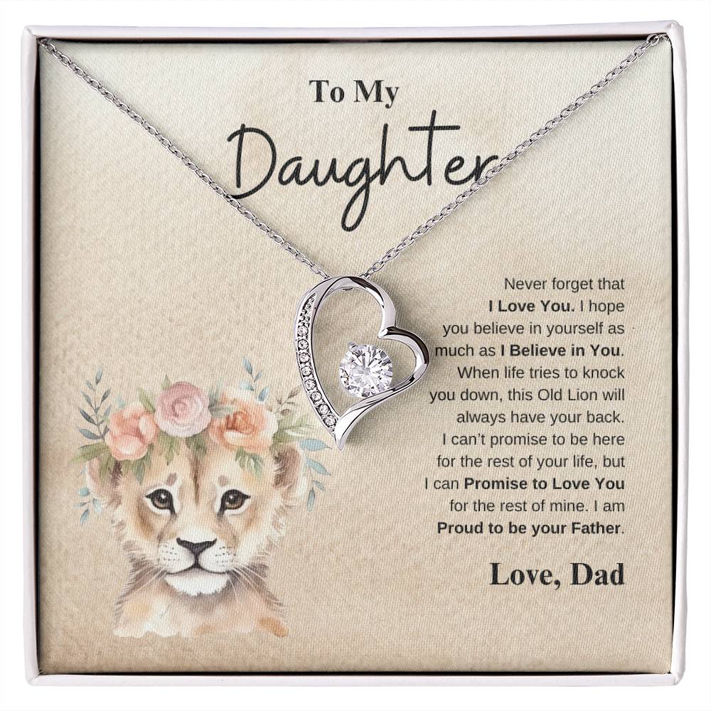 To My Daughter Love Dad | Forever Love Necklace