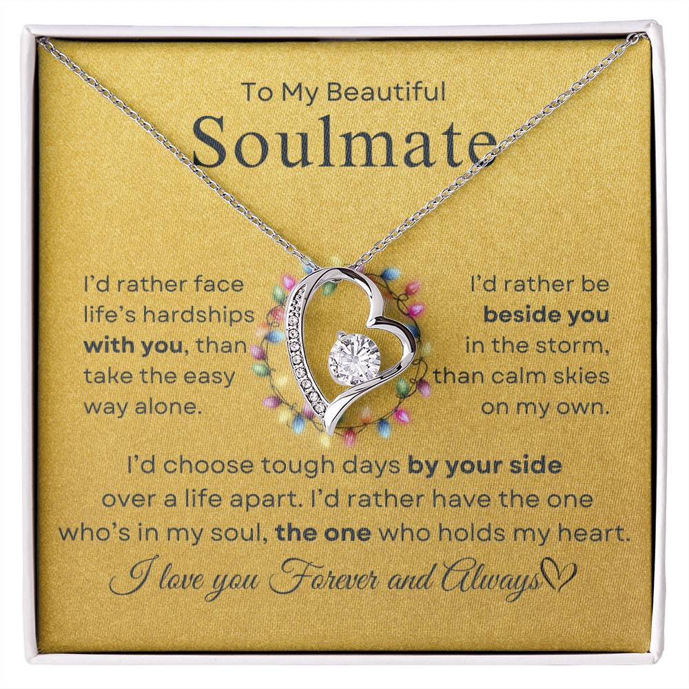 To My Beautiful Soulmate | Forever Love Necklace