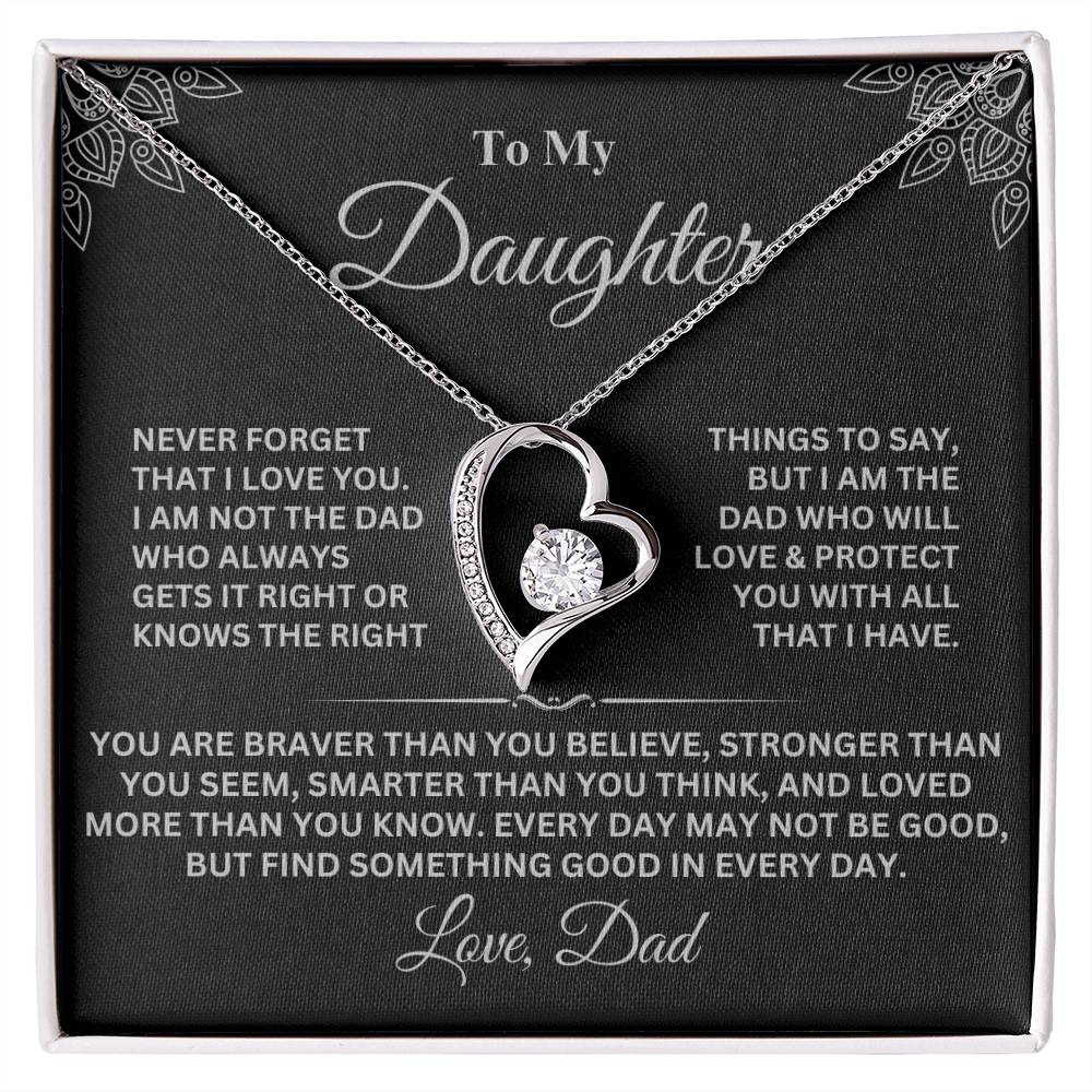 To My Daughter | Forever Love Necklace | Silver Message