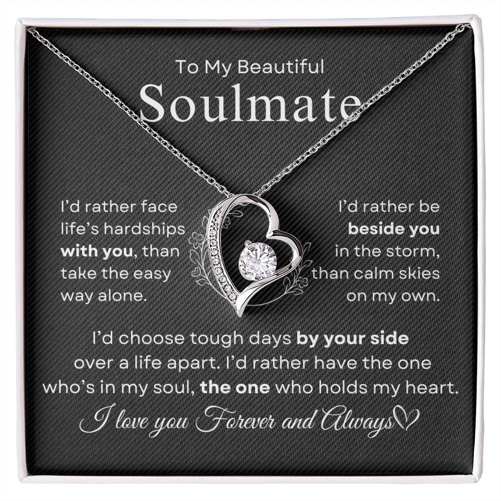 To My Beautiful Soulmate | Forever Love Necklace