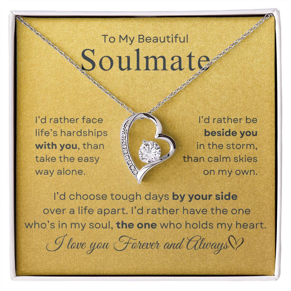 To My Beautiful Soulmate | Forever Love Necklace