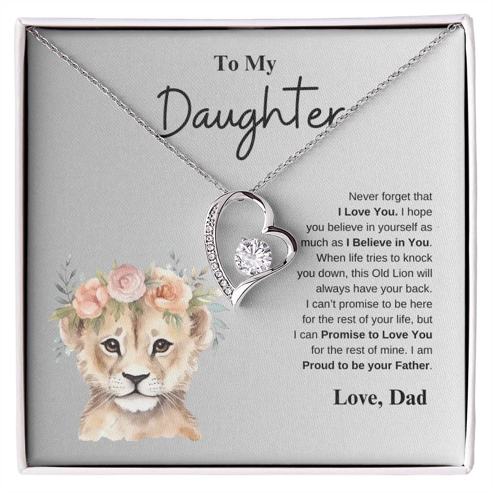 To My Daughter Love Dad | Forever Love Necklace