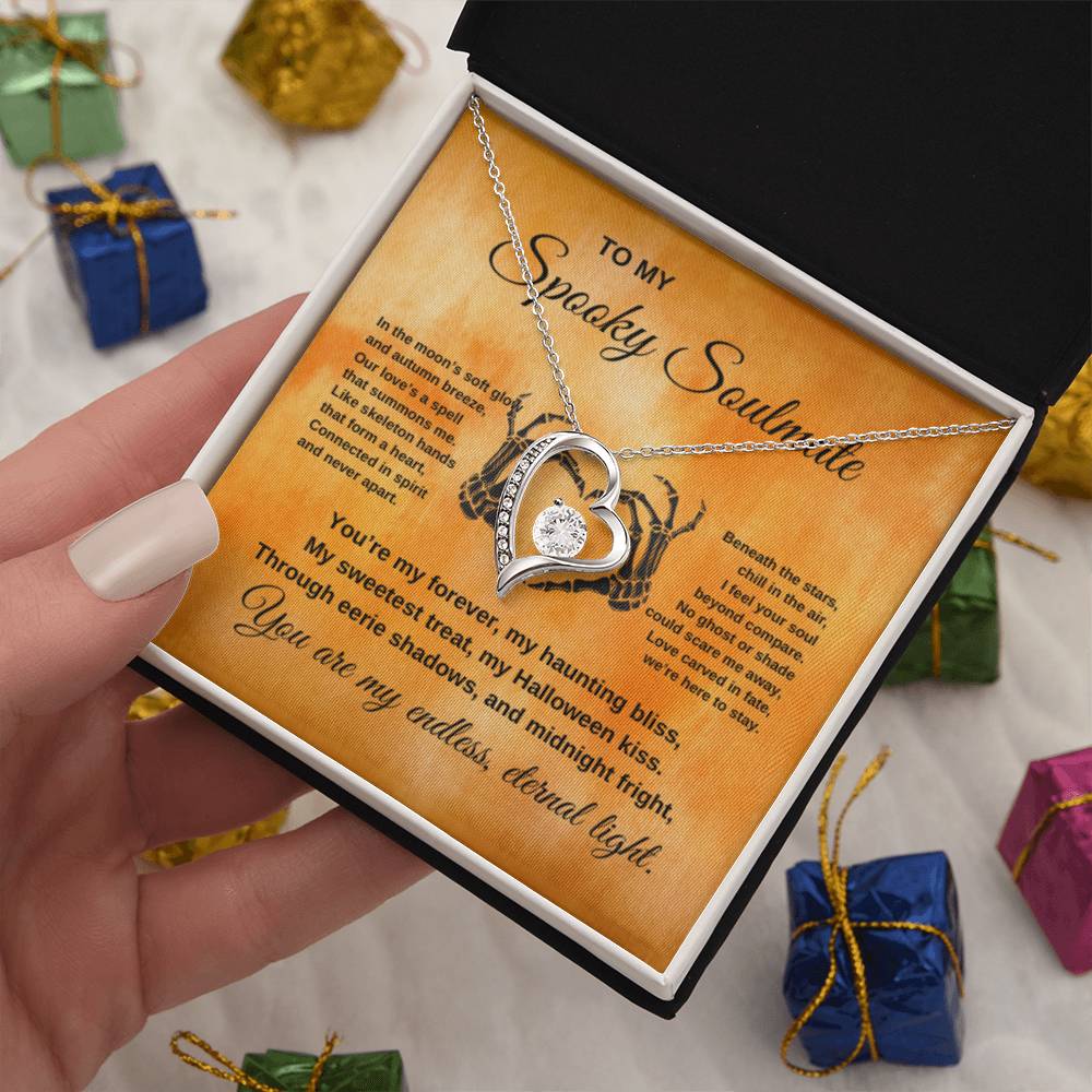To My Spooky Soulmate | Forever Love Necklace | Halloween Gift