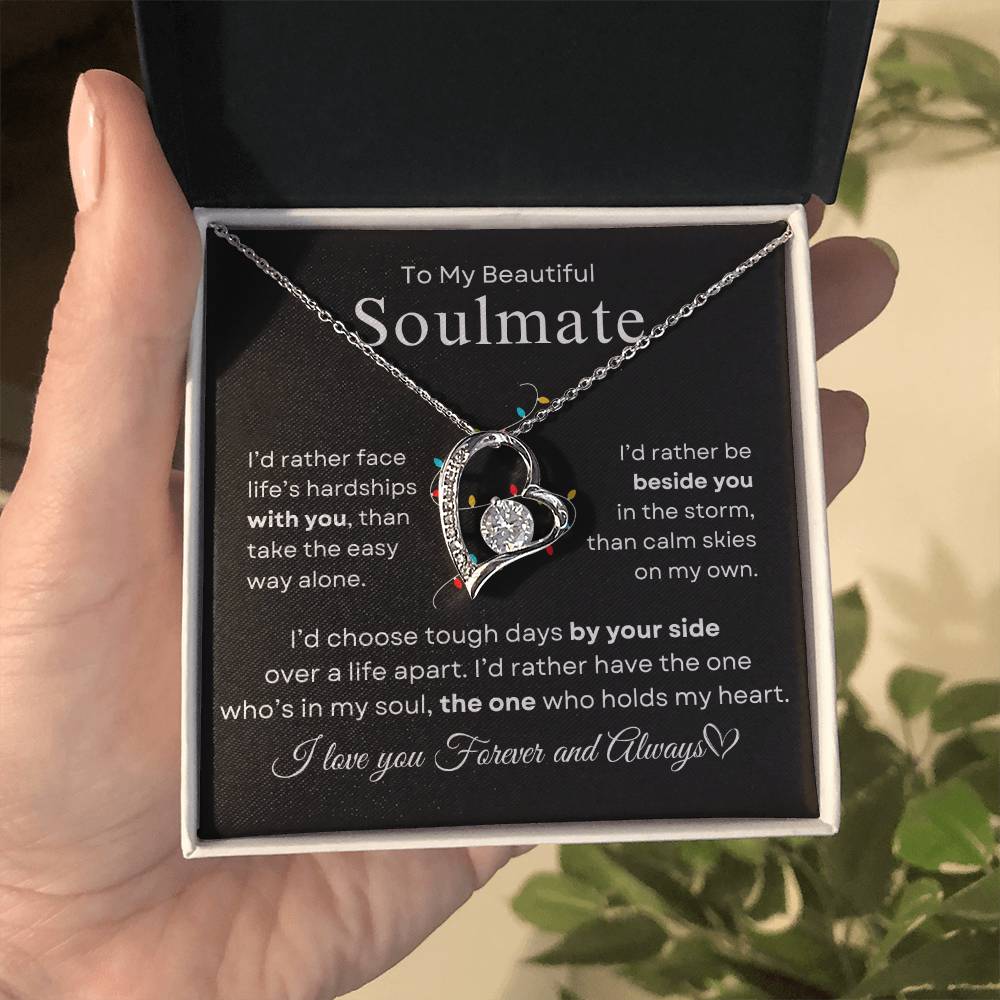 To My Beautiful Soulmate | Forever Love Necklace