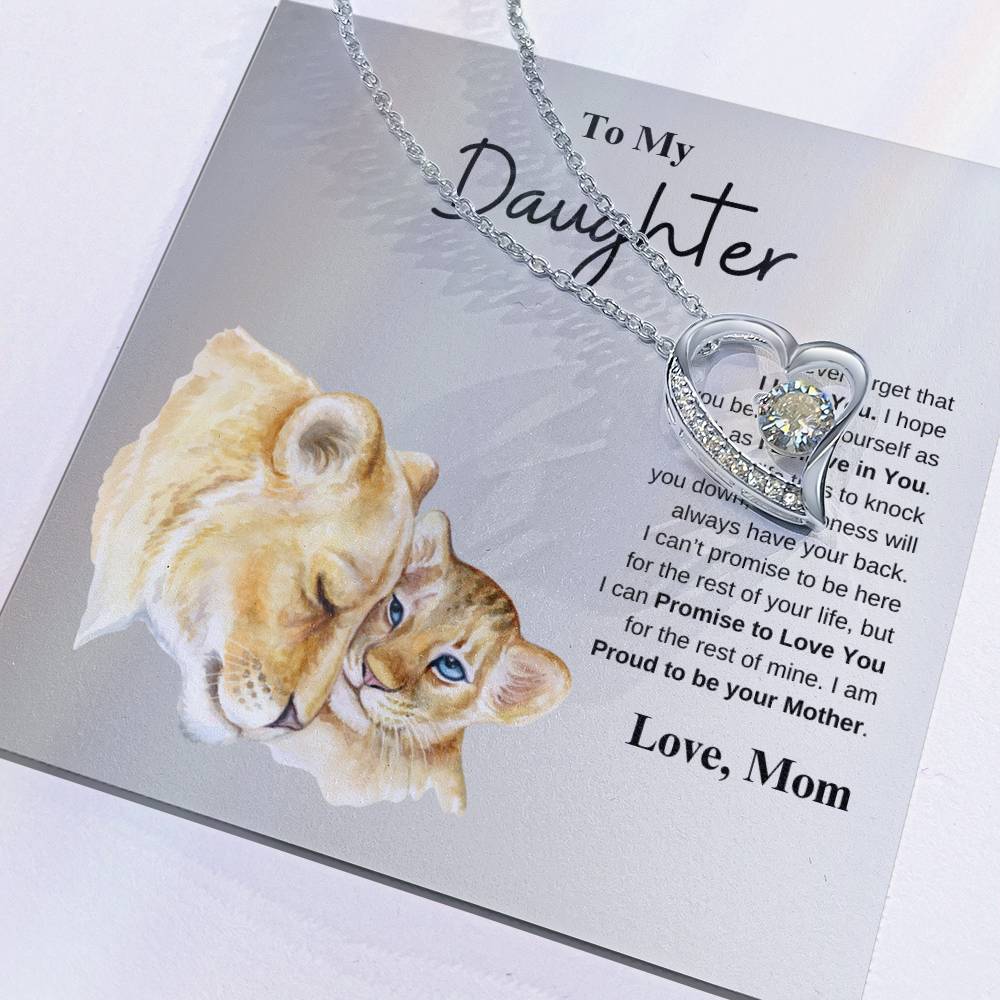To My Daughter Love Mom | Forever Love Necklace