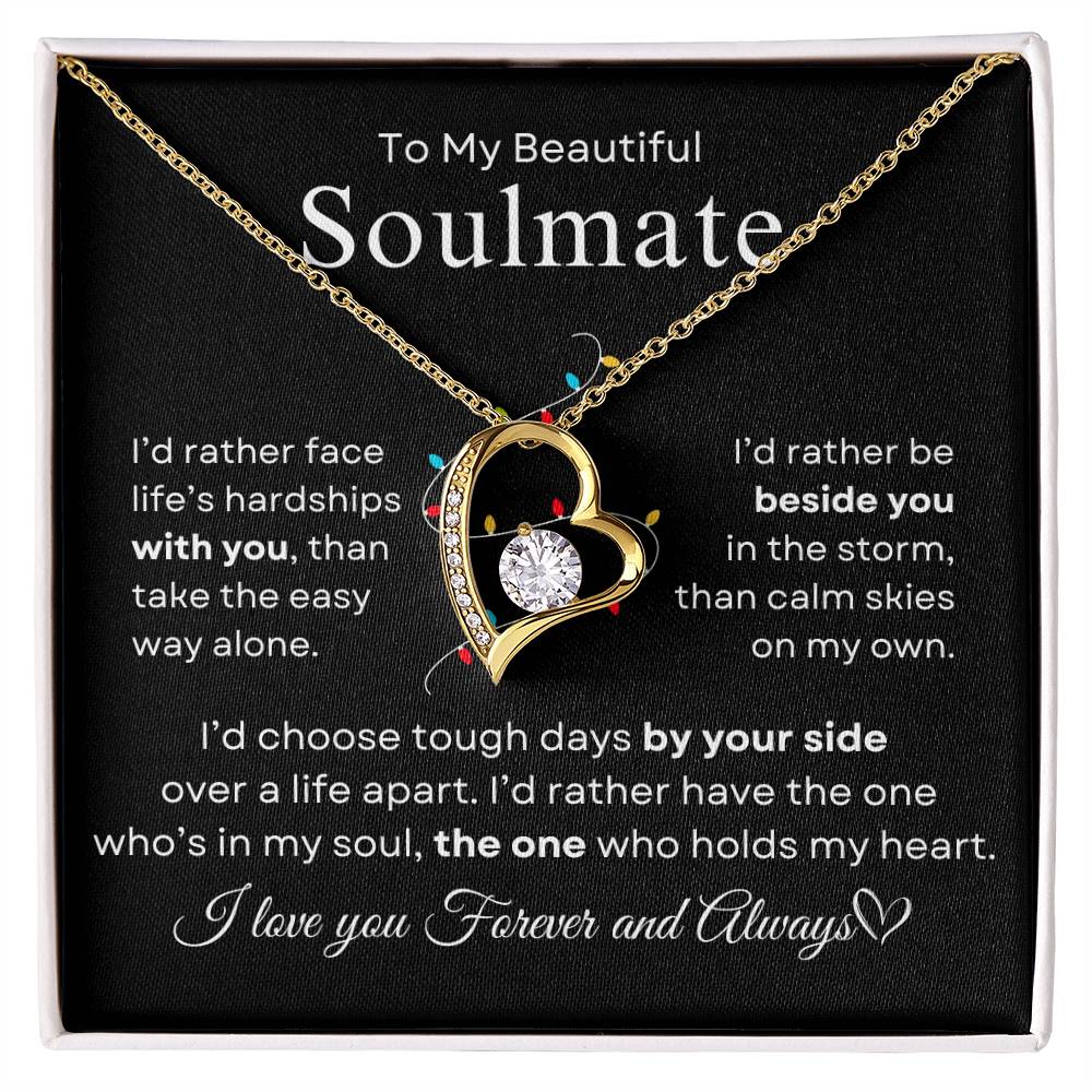 To My Beautiful Soulmate | Forever Love Necklace