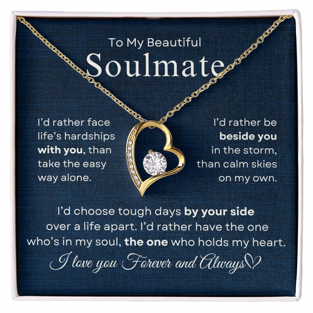 To My Beautiful Soulmate | Forever Love Necklace