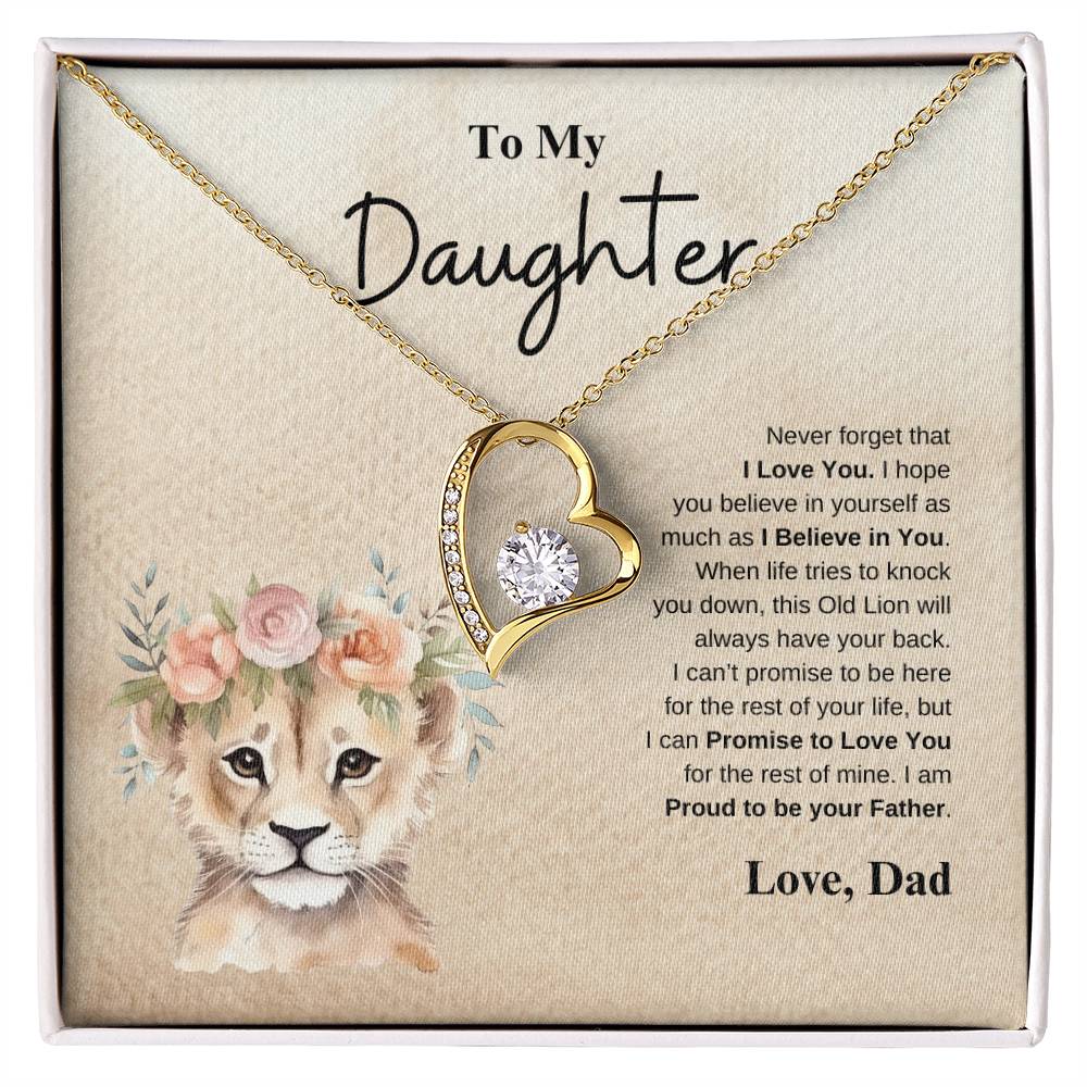 To My Daughter Love Dad | Forever Love Necklace
