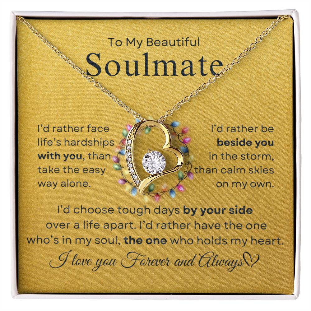 To My Beautiful Soulmate | Forever Love Necklace