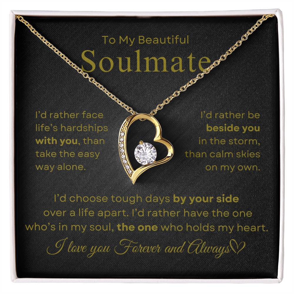 To My Beautiful Soulmate | Forever Love Necklace