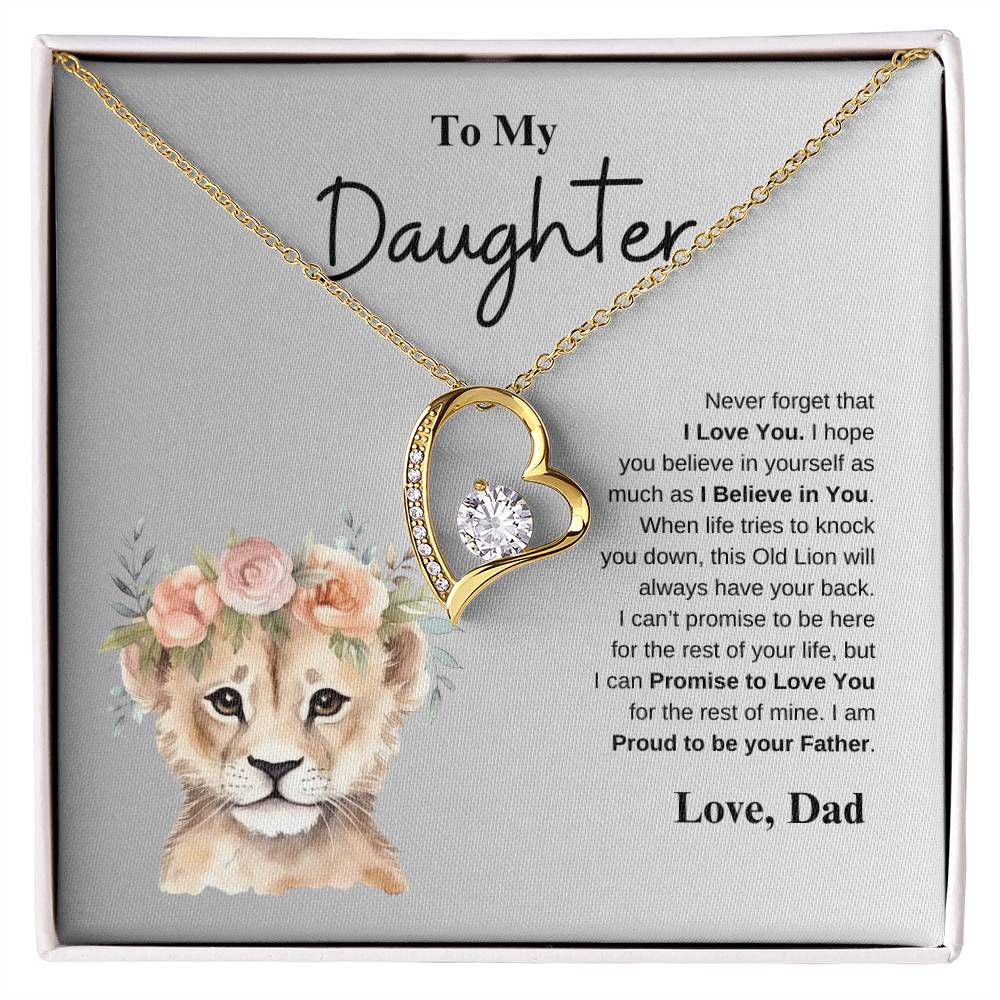 To My Daughter Love Dad | Forever Love Necklace