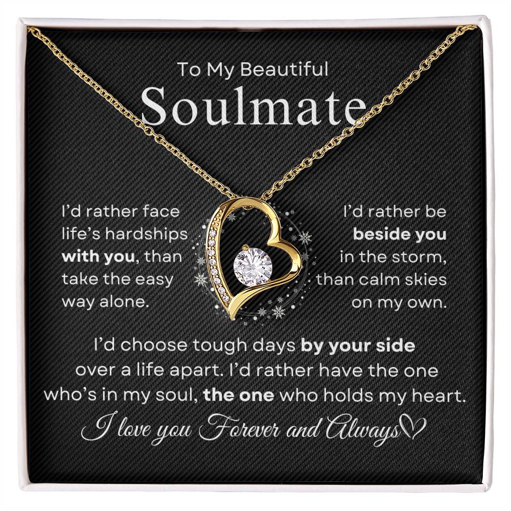To My Beautiful Soulmate | Forever Love Necklace