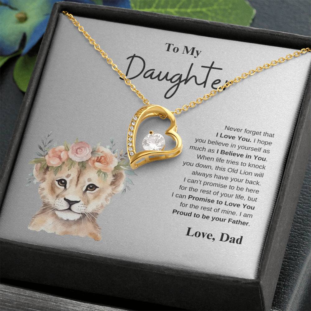 To My Daughter Love Dad | Forever Love Necklace