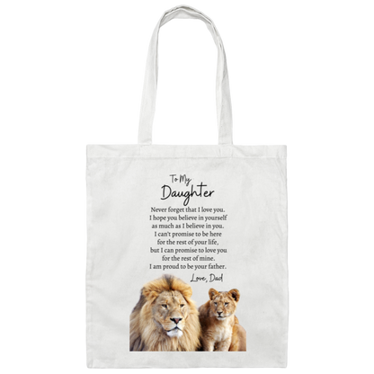 To My Daughter Love Dad | Lion Inspired | Totes or Blanket (Sold separately)