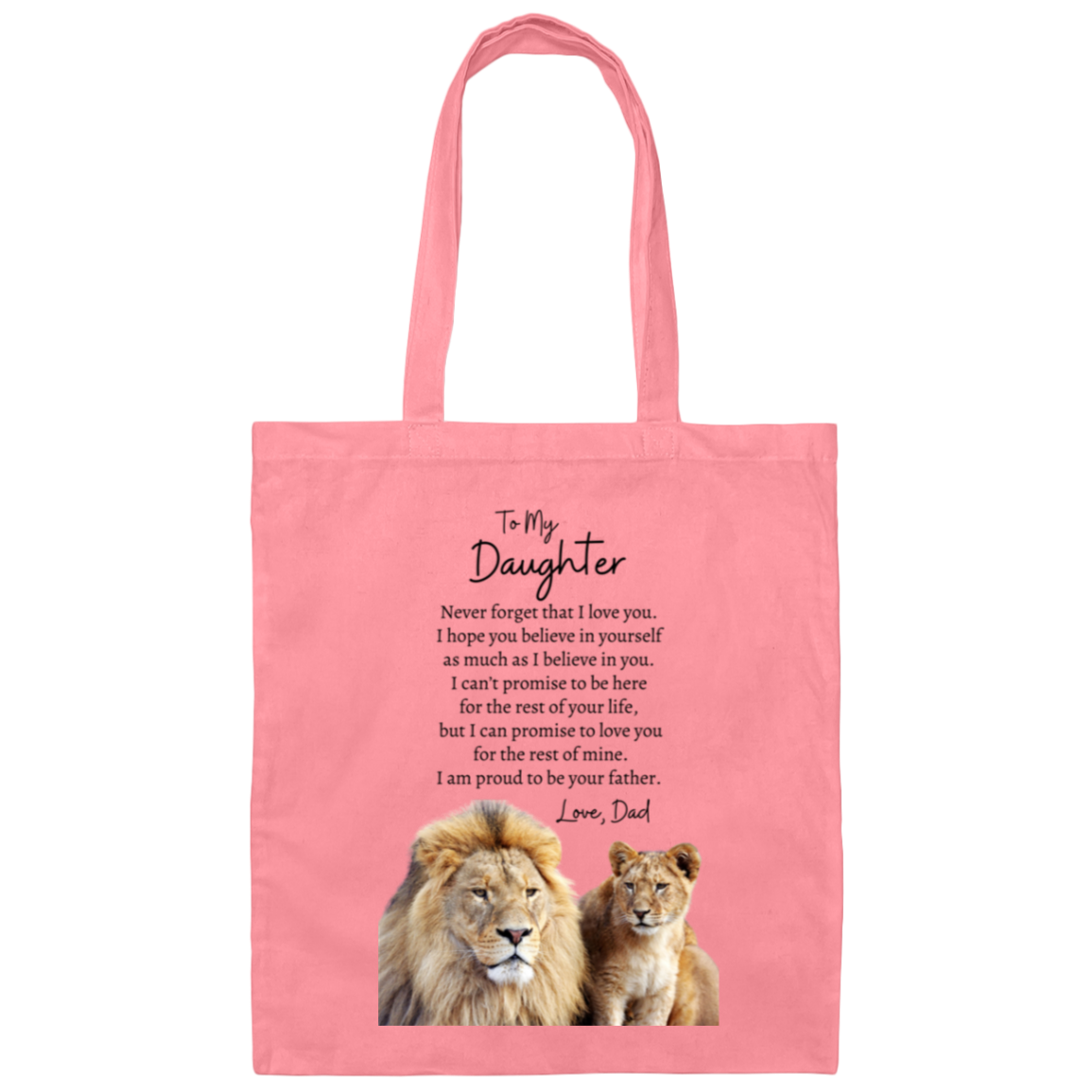 To My Daughter Love Dad | Lion Inspired | Totes or Blanket (Sold separately)