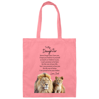 To My Daughter Love Dad | Lion Inspired | Totes or Blanket (Sold separately)