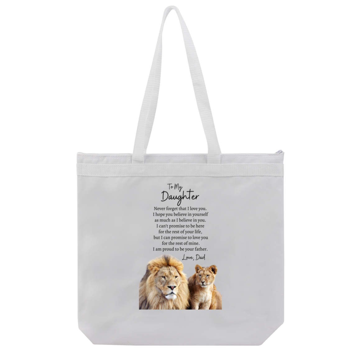 To My Daughter Love Dad | Lion Inspired | Totes or Blanket (Sold separately)