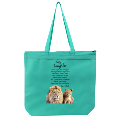 To My Daughter Love Dad | Lion Inspired | Totes or Blanket (Sold separately)