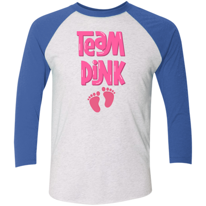 Team Pink | 3/4 Sleeve Tshirt | Vintage Pink or Royal