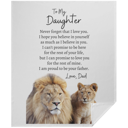 To My Daughter Love Dad | Lion Inspired | Totes or Blanket (Sold separately)