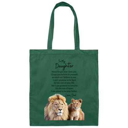 To My Daughter Love Dad | Lion Inspired | Totes or Blanket (Sold separately)