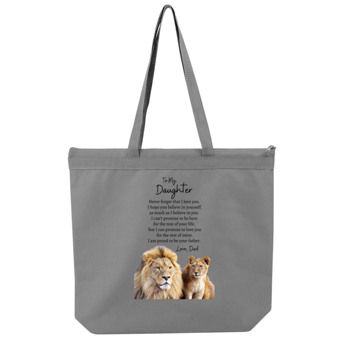 To My Daughter Love Dad | Lion Inspired | Totes or Blanket (Sold separately)