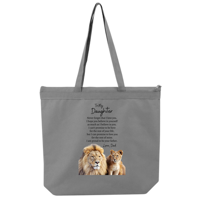 To My Daughter Love Dad | Lion Inspired | Totes or Blanket (Sold separately)