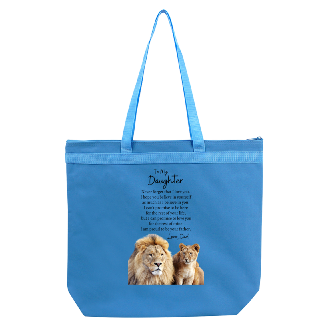 To My Daughter Love Dad | Lion Inspired | Totes or Blanket (Sold separately)