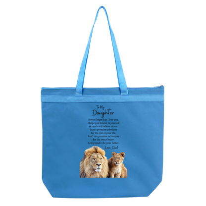 To My Daughter Love Dad | Lion Inspired | Totes or Blanket (Sold separately)