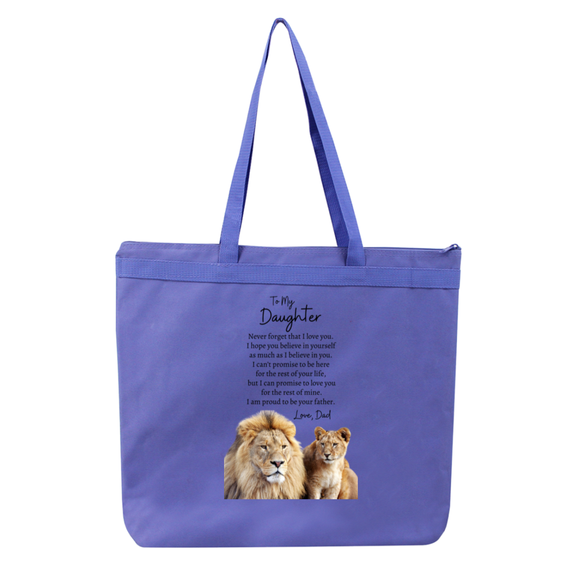 To My Daughter Love Dad | Lion Inspired | Totes or Blanket (Sold separately)