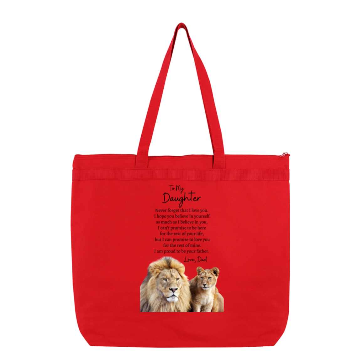 To My Daughter Love Dad | Lion Inspired | Totes or Blanket (Sold separately)