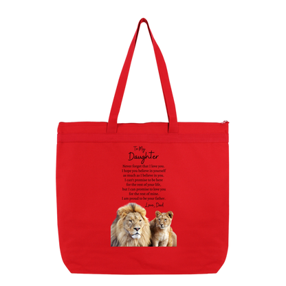 To My Daughter Love Dad | Lion Inspired | Totes or Blanket (Sold separately)