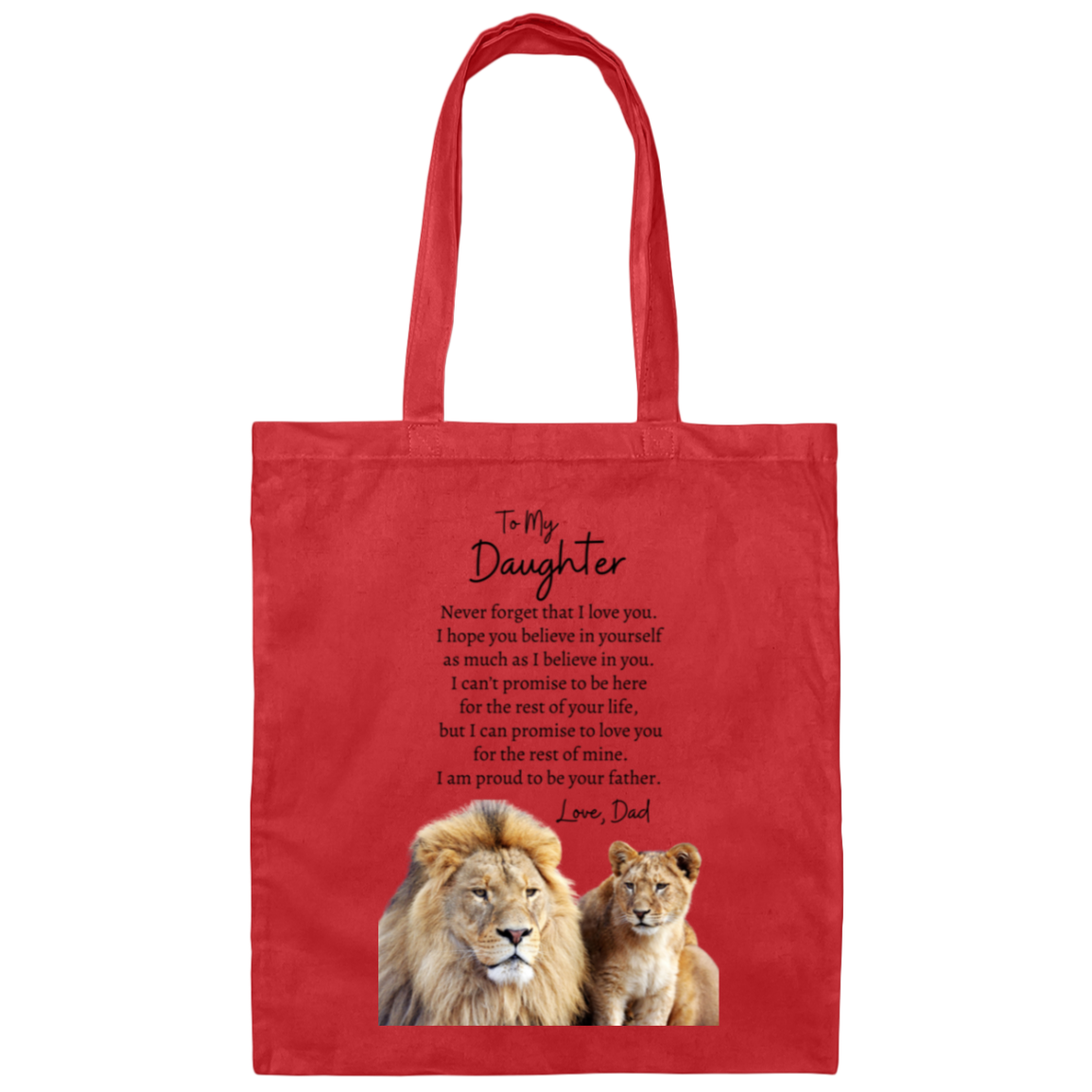 To My Daughter Love Dad | Lion Inspired | Totes or Blanket (Sold separately)