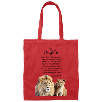 To My Daughter Love Dad | Lion Inspired | Totes or Blanket (Sold separately)