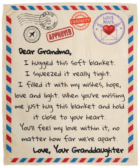 Dear Grandma or Dear Grandpa Love Letter | I Hugged This Soft Blanket