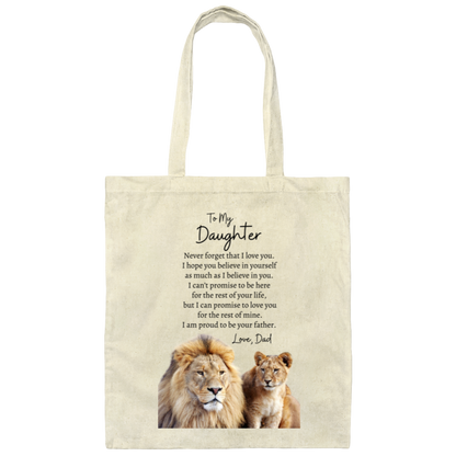 To My Daughter Love Dad | Lion Inspired | Totes or Blanket (Sold separately)