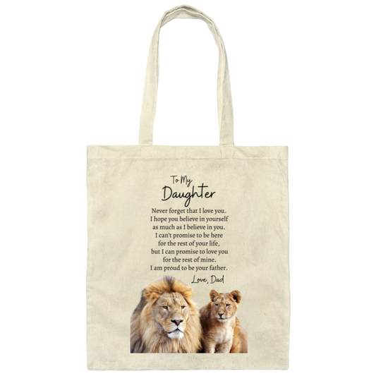 To My Daughter Love Dad | Lion Inspired | Totes or Blanket (Sold separately)