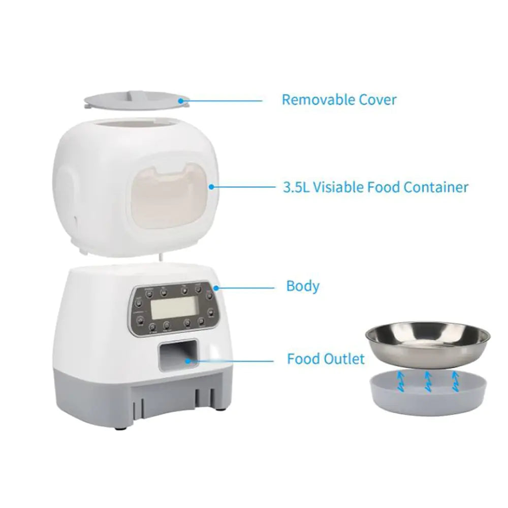 Smart Food Dispenser | Programmable Timer & Voice Message Recording