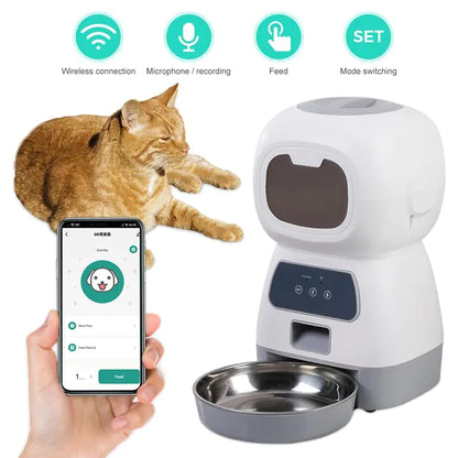 Smart Food Dispenser | Programmable Timer & Voice Message Recording