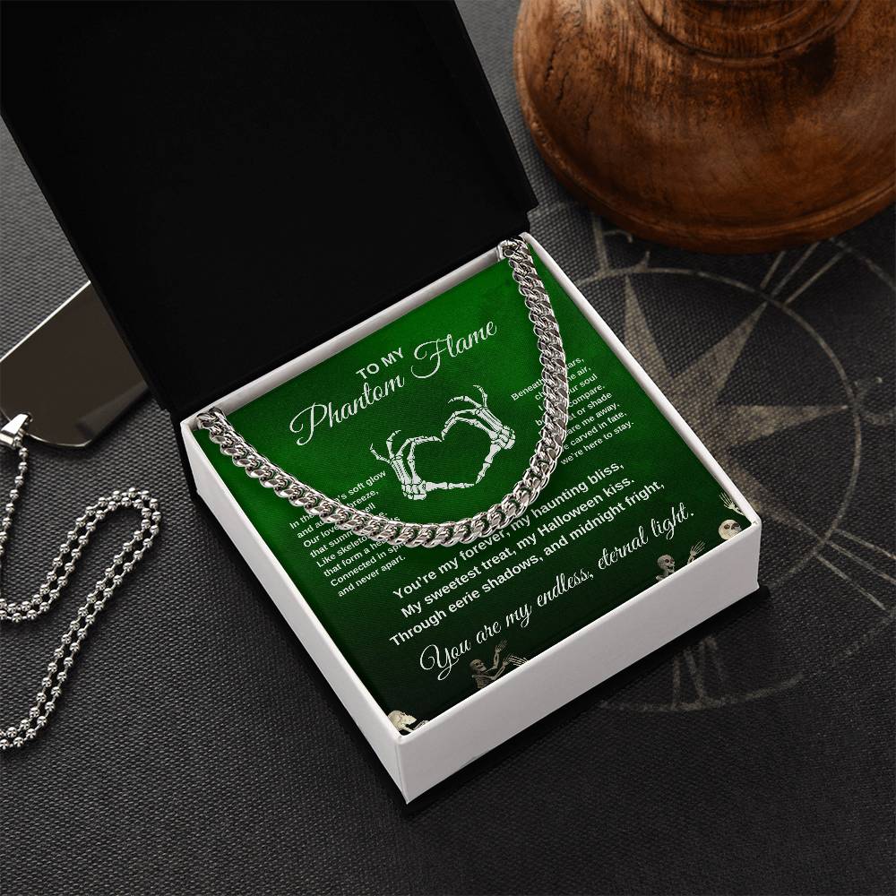 To My Phantom Flame | Dancing Skeletons | Cuban Link Chain | Halloween Gift