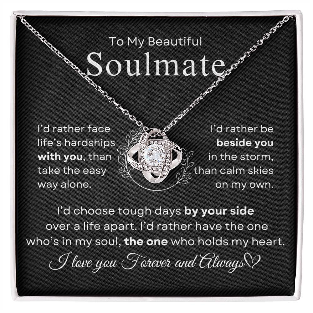 To My Beautiful Soulmate | Love Knot Necklace