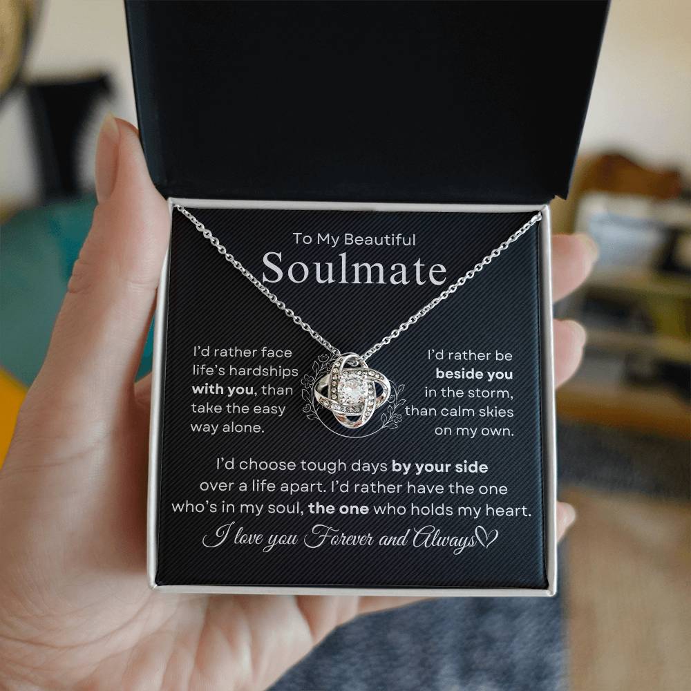 To My Beautiful Soulmate | Love Knot Necklace