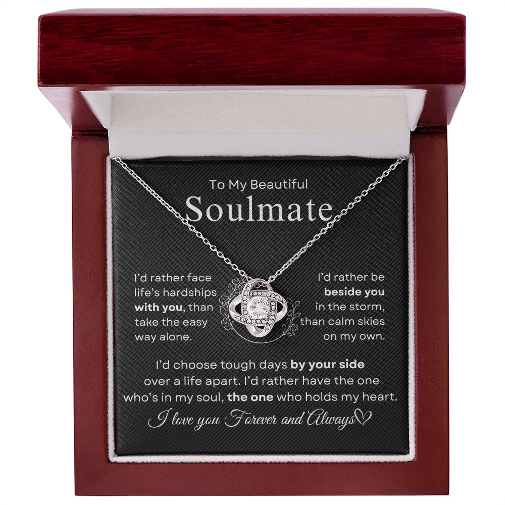 To My Beautiful Soulmate | Love Knot Necklace