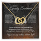 To My Spooky Soulmate | Webs with Firelight | Interlocking Hearts Necklace | Halloween Gift