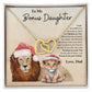 To My Bonus Daughter Love Dad | Interlocking Hearts Necklace