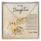To My Daughter Love Mom | Interlocking Hearts Necklace