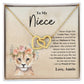 To My Niece Love Auntie | Interlocking Hearts Necklace