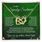 To My Spooky Soulmate | Dancing Skeletons | Interlocking Hearts Necklace | Halloween Gift