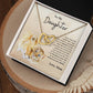 To My Daughter Love Mom | Interlocking Hearts Necklace