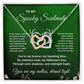 To My Spooky Soulmate | Dancing Skeletons | Interlocking Hearts Necklace | Halloween Gift